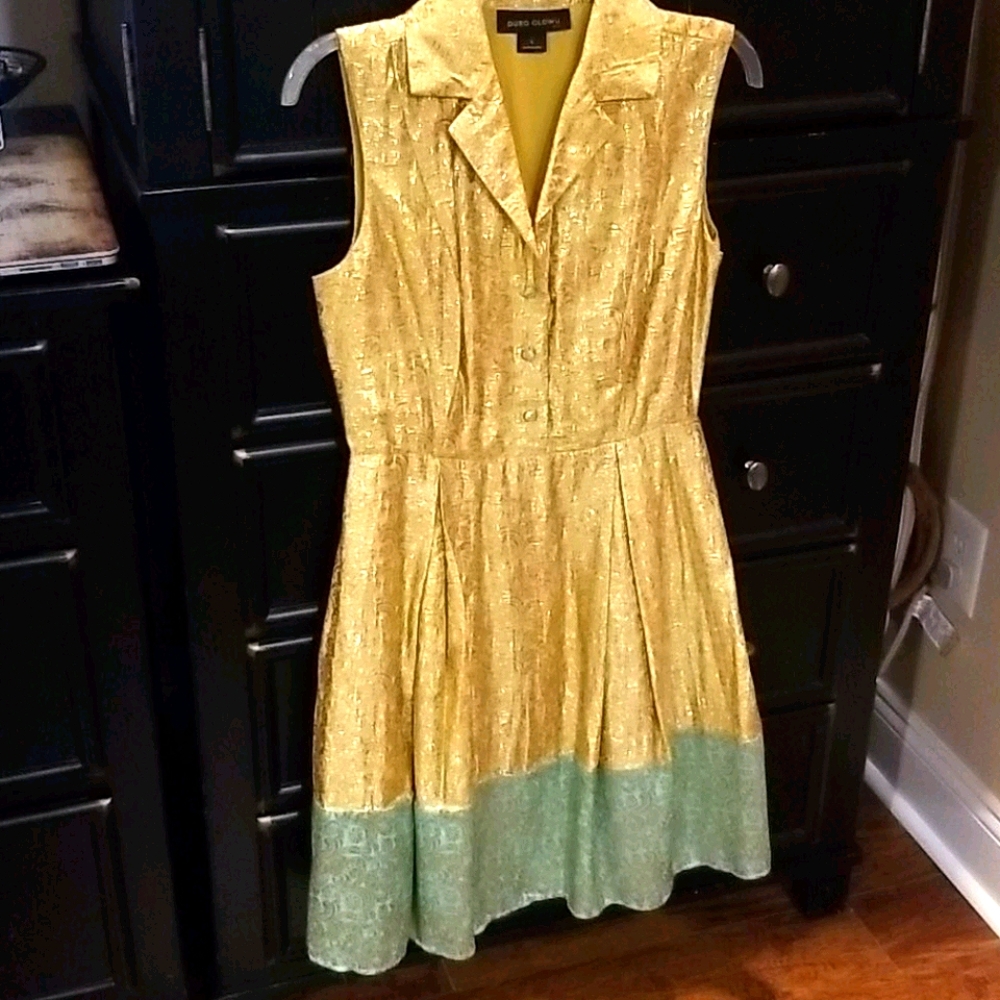 Duro Olowu Gold Embroidered Dress